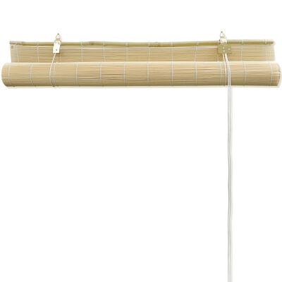 vidaXL Rolo senčilo iz bambusa 140x220 cm naravne barve