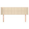 vidaXL Vzglavje z u&scaron;esi krem 147x16x78/88 cm blago