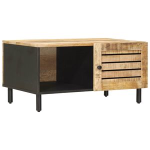 vidaXL Klubska miza Naravna 80 x 50 x 40 cm Masiven les manga