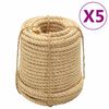 vidaXL Vrv iz sisala 5 kosov 20 mm 100 m