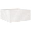 vidaXL Vrtno korito belo 100x100x46 cm trdna borovina