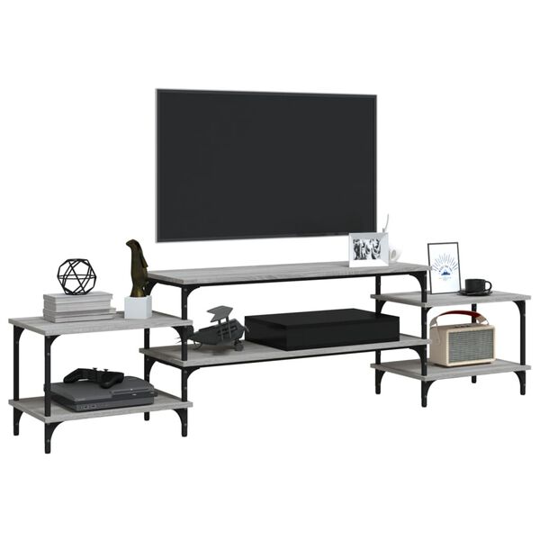 vidaXL TV omarica siva sonoma 197x35x52 cm inženirski les