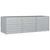 vidaXL Visoka greda 240x80x77 cm pocinkano jeklo srebrna