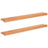 vidaXL Okenske police 2 kos Lakirana 120 x 15 x 2 cm Trda bukovina