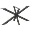 vidaXL Noge jedilne mize pajkove oblike antracitne 150x78x(72-73) cm jeklo