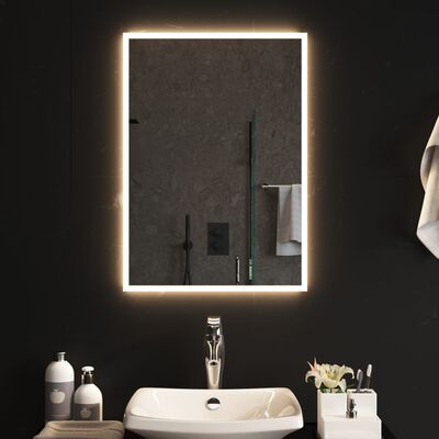 vidaXL LED kopalniško ogledalo 50x70 cm