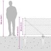 vidaXL Steber ograje. Siva 10 x 0,8 m (40 x 40 mm mreža) Jeklo in PVC