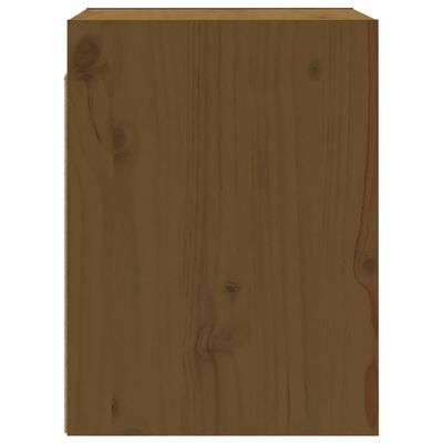 vidaXL Stenska omarica 2 kosa medeno rjava 30x30x40 cm trdna borovina