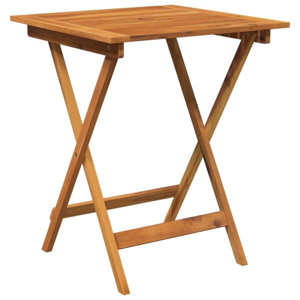 vidaXL Zložljiva vrtna jedilna garnitura 3-delna trden akacijev les