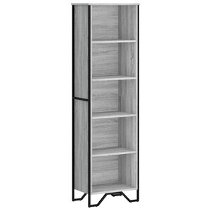 vidaXL Knjižna omara siva sonoma 50x31x169 cm inženirski les