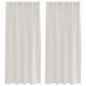 vidaXL Voile zavesa 2 kos krema 175 x 140 cm Poliester