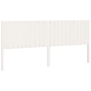 vidaXL Posteljno vzglavje belo 205,5x4x100 cm trdna borovina