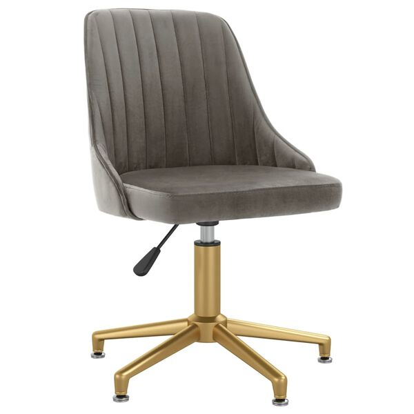 vidaXL Vrtljivi jedilni stoli 4 kosi svetlo siv žamet