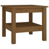 vidaXL Klubska mizica medeno rjava 45x45x40 cm trdna borovina