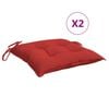 vidaXL Blazine za stole 2 kosa rdeče 40x40x7 cm oxford tkanina