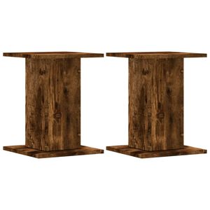 vidaXL Stojalo za rastline 2 kosa dimljeni hrast 30x30x40 cm inž. les