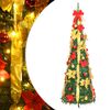 vidaXL Umetna novoletna jelka pop-up 50 LED diod zelena 120 cm