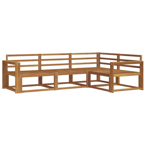 vidaXL Zunanja garnitura za sedenje 4 pcs Naravna Masiven les akacije