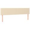 vidaXL Box spring postelja z vzmetnico krem 160x200 cm blago