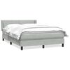 vidaXL Box Spring postelja z vzmetnico svetlo siva 140x220 cm žametna