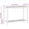 vidaXL Vrtna konzolna mizica 110x40x75 cm trden akacijev les