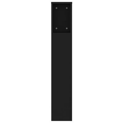 vidaXL Vzglavna omarica črna 140x18,5x104,5 cm
