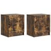 vidaXL Nočna omarica 2 pcs Dimljen hrast 43 x 34,5 x 47 cm