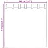vidaXL Voile zavese z zankami 2 kosa Bela 140x140 cm