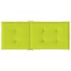 vidaXL Blazine za vrtne stole 2 kosa svetlo zelene 120x50x3 cm blago