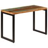 vidaXL Jedilna miza 115x55x76 cm trden predelan les in jeklo