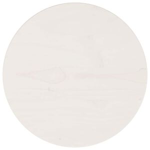 vidaXL Mizna plo&scaron;ča bela &Oslash;30x2,5 cm trdna borovina