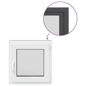 vidaXL Kletno okno "RISOR" 50x50 cm vrtljivo-nagibno DIN desno antracitno