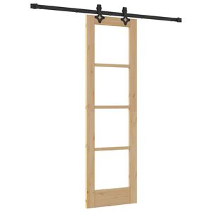 vidaXL Drsna vrata ORKDAL Naravna in črna 61 x 198,5 cm