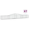 vidaXL Obokane gabion ko&scaron;are 7 kosa 400x50x40/60 cm pocinkano železo