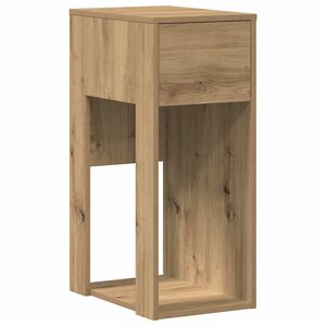 vidaXL Računalni&scaron;ki stolp s predalom artisan hrast 30x44x74 cm
