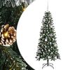 vidaXL Umestno božično drevo Zelena 150 cm PVC, plastika in jeklo