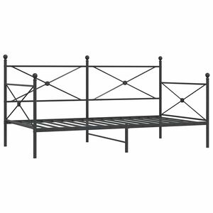 vidaXL Dnevna postelja brez leži&scaron;ča Black 100x190 cm Steel