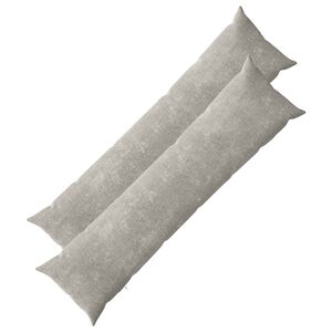vidaXL Prevleka za blazino 2 kos HEERLEN Svetlo siva 40 x 145 cm