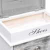 vidaXL Omarica za čevlje siva 50x28x58 cm les pavlovnije