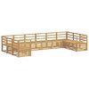 vidaXL Zunanja garnitura za sedenje 10 pcs Bela 363 x 185,5 x 73 cm