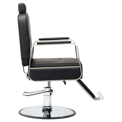 vidaXL Profesionalen frizerski stol črno umetno usnje