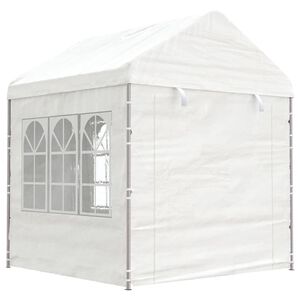 vidaXL Paviljon s streho bel 2,28x2,23x2,69 m polietilen