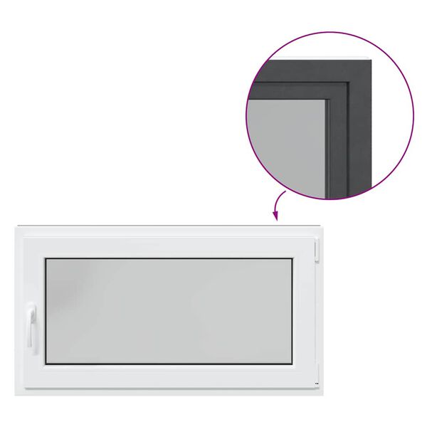 vidaXL Kletno okno "RISOR" 110x70 cm vrtljivo-nagibno DIN desno antracitno