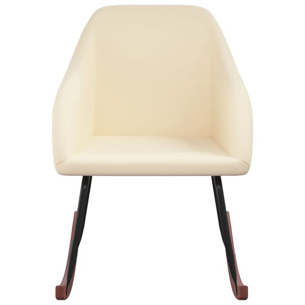 vidaXL Gugalni stol krem žamet