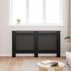 vidaXL Pokrov za radiator črn 152x19x81,5 cm mediapan