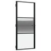 vidaXL Steklena vrata 93 x 3,5 x 201,5 cm Aluminij Črna