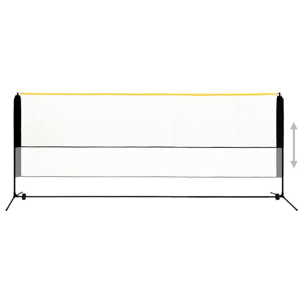 vidaXL Nastavljiva mreža za badminton 400x103x94-158 cm kovinska