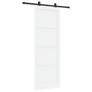 vidaXL Drsna vrata ORKDAL 83 x 232 cm Trdna borovina Bela