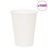 vidaXL Papirnate skodelice za kavo 1000 kosov 300 ml bele barve
