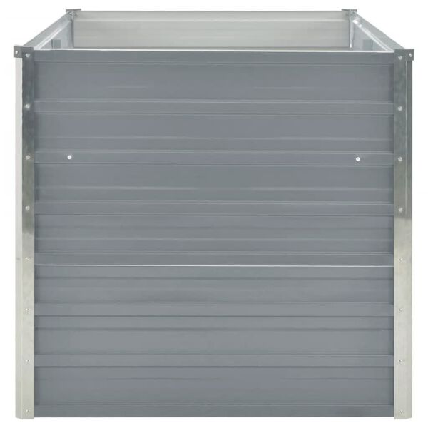 vidaXL Dvignjeno Vrtno Korito 160x80x77 cm Galvanizirano Jeklo Sive Barve